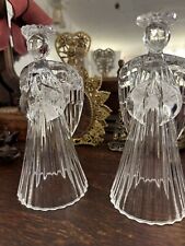Vintage Angel Crystal Candlestick Holders 24% Lead Crystal by Avon picture