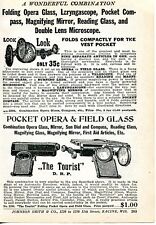 1926 small Print Ad The Tourist DRP Pistol Opera Field Glass compass first aid picture