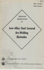 Tentative Specification for Low Alloy Steel Covered Arc Welding Electrodes Book picture