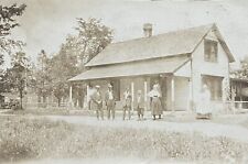 c1908 Family & House, Grafton Minto ND Antique Real Photo Postcard RPPC picture