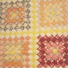 Vintage Cutter Quilt Piece 21” x 22” Beautiful Quilting  Worn & Tattered #3 picture