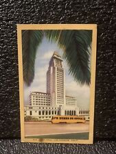 City Hall Los Angeles California Vintage Postcard 1942 Postmark picture