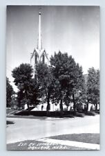 RPPC 1950'S. OAKLAND, NEB. 1ST EVANG. LUTHERAN CHURCH. POSTCARD KK13 picture