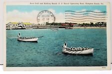 Hampton Roads Va Boat Drill Bathing Beach U.S. Naval Operating Base Postcard D17 picture