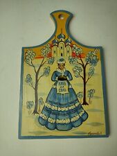 Soviet Wooden Serving Tray Russian Folk Art Picture Cutting Board USSR Vintage picture