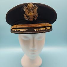 Vintage Military Air Force Officer Size 7 3/8 Cap Hat Gold Farts & Darts picture