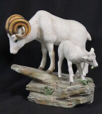 Vtg Homco Masterpiece Porcelain Ram Big Horn Sheep Baby Figurine 1984 Pristine picture
