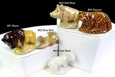 Wade England 5 Whimsie Animal Figurines Bison Bird Boar Racoon Polar Bear 1971 picture
