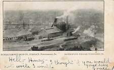 Rare 1906 Postcard Punxsutawney Iron Co. Furnace Pennsylvania PA Whites Studio picture