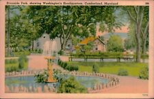 Postcard Riverside Park showing Washington's Headquarters Cumberland Maryland MD picture