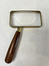 Vintage Donegan Optical Magnifying Glass Brass & Wood Handle picture