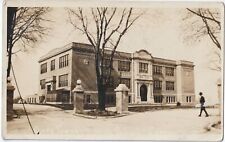 Casey Township High School. Casey, Illinois IL antique RPPC c.1920s picture