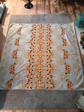 Vintage Tablecloth - YELLOW and ORANGE FLOWERS Design 59