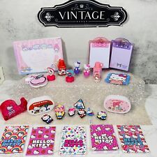 VTG 1990s-00s Sanrio Hello Kitty Mixed Lot Of Notebooks, Croc Charms, Ink Stamps picture