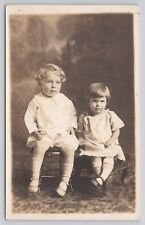 RPPC of Young Children Marked Anna May and Cousin AZO c1929-1940 Photo Postcard picture