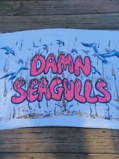 True VTG 1950s 1960s Souvenir Beach Towel Seagulls Mid-century MCM Funny Kitsch picture