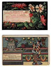 2 Victorian Trade Cards Demorest Cosmopolitan Emporium of Fashions Lancaster PA picture