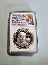 2020 Cameroon 1000F 1oz Silver Donald Trump High Relief NGC PF70 Ultra Cameo  picture