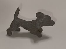 Vintage Fine Pewter Puppy Dog Statue Figure  1-1/4 Long picture