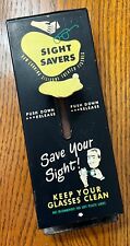 Vintage SIGHT SAVERS Metal Dispenser Store Display Glasses Cleaner Still Paperin picture