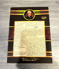 2022 Pieces Of The Past THOMAS JEFFERSON Authentic Jumbo Relic picture