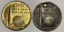 1939 Worlds Fair George Washington Inauguration 150th Anniversary Souvenir Medal picture