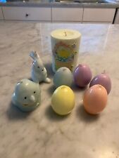 EASTER CANDLE COLLECTION - FIVE EGGS, BUNNY, CHICK, DECORATIVE CANDLE picture