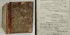 1870 antique IOOF or MASONIC charlestown ma character MEMBERSHIP REPORT JOURNAL picture
