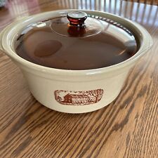 Vintage Amana Radarange Western Stoneware Crock Pot Country Cooker With Lid picture