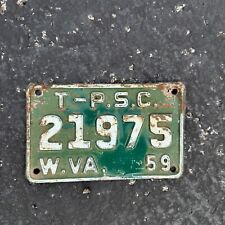 1959 West Virginia Trailer Public Service Commission License Plate TPSC 21975 picture