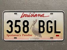 LOUISIANA LICENSE PLATE PELICAN/SPORTSMAN’S PARADISE RANDOM LETTERS/NUMBERS picture