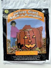 NOS VTG 1996 Halloween Giant Stuff -a- Pumpkin 140 Gallon Lawn Bag 56”x60” picture