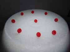 63 Red Round Faceted Mini Pins for Ceramic Christmas Trees. picture