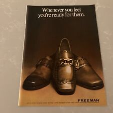 1969 Freeman Men’s Shoes Print Ad US Shoe Company Leather Vintage Original picture