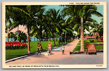 Postcard On Lake Trail in Front of Bradley's Palm Beach Florida Linen picture