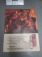1989 WINDSOR Canadian Whiskey family gathering Christmas Print Ad 9.5 X 11.5  picture