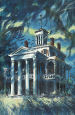 Haunted Mansion Disneyland Exterior Concept Drawing Sketch Disney Poster Print picture