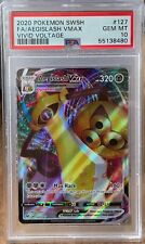 2020 Pokemon SWSH Vivid Voltage no127 FA Aegislash VMAX - Graded PSA10 Gem Mint picture