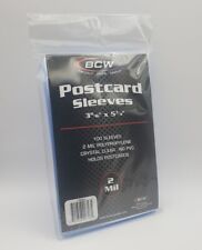 (Pack of 100) BCW Standard Size Postcard Sleeves Archival Quality No PVC 2 Mil picture