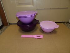Tupperware Wonderlier 6 Piece Bowl Set Purple Lavender NEW picture