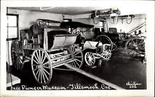 Free Pioneer Museum ~ Tillamook Oregon ~ stagecoach antique RPPC real photo picture