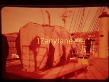 XXPK09 Vintage 35MM SLIDE Photo TARPS OVER PART OF SAILING SHIP picture