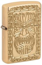 Zippo Lighter: Tiki Design, Armor Deep Carved - High Polish Brass 81486 picture
