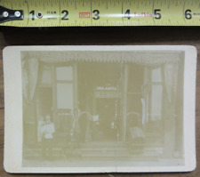 Vintage Photo A.C. Back Harness Store Cabinet Card SpringHill Kansas Late 1800's picture