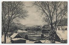 VT ~ Steel Truss Bridge, Winter View HARTFORD Vermont c1910 Windsor Co Postcard picture