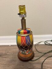 Hot Air Balloon Table Lamp Tin and Wood Antique 19th Century Design picture
