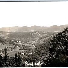 c1930s Rochester, VT RPPC Birds Eye View Mountain Hill Real Photo Postcard A100 picture