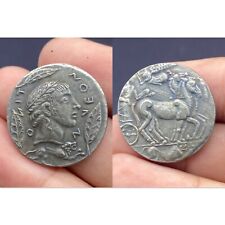 341-329 BC Ancient Greece Apollo Son of Zeus Coin - Silver Plated Tetradrachm picture