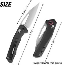 FLISSA Pocket Knife, Folding EDC Knife, 3.25 inch D2 Blade, Axis Lock G10 Handle picture