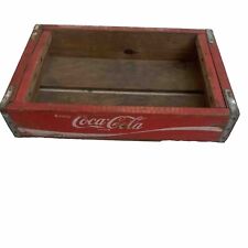 Vintage Enjoy COCA-COLA Wood Bottle Soda Wooden Crate Red picture